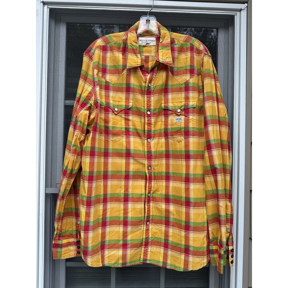 Vintage Denim & Supply Ralph Lauren Men's Cotton Plaid Shirt  Size XL